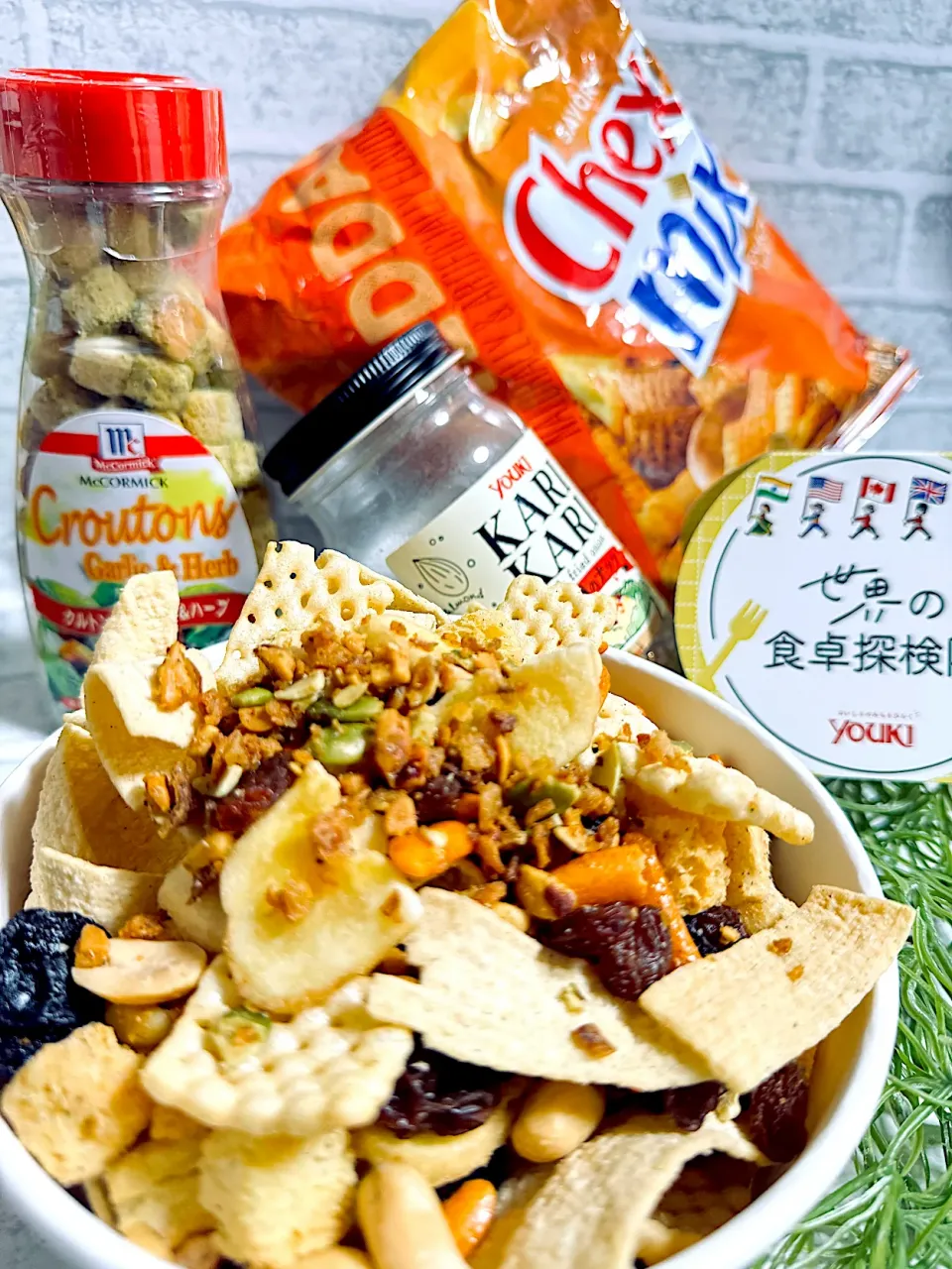 アメリカのスナックChex mixみたいなオリジナルSnack mix🥨🥔🥜🍇|🌺🌺Foodie🌺🌺さん