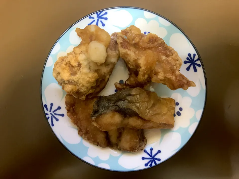 オリジン 若鶏のこだわり唐揚げ(醤油)&さばの竜田揚げ|ばーさんさん