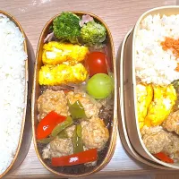 鶏団子の甘酢餡弁当🍱| ふみふみさん