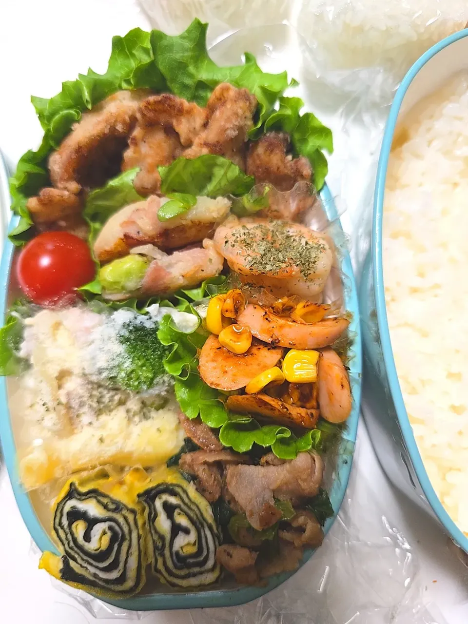 むね肉のフライドチキン風弁当🍱|みみさん