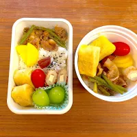 豚肉とニンニクの芽炒め弁当|みたらしさん