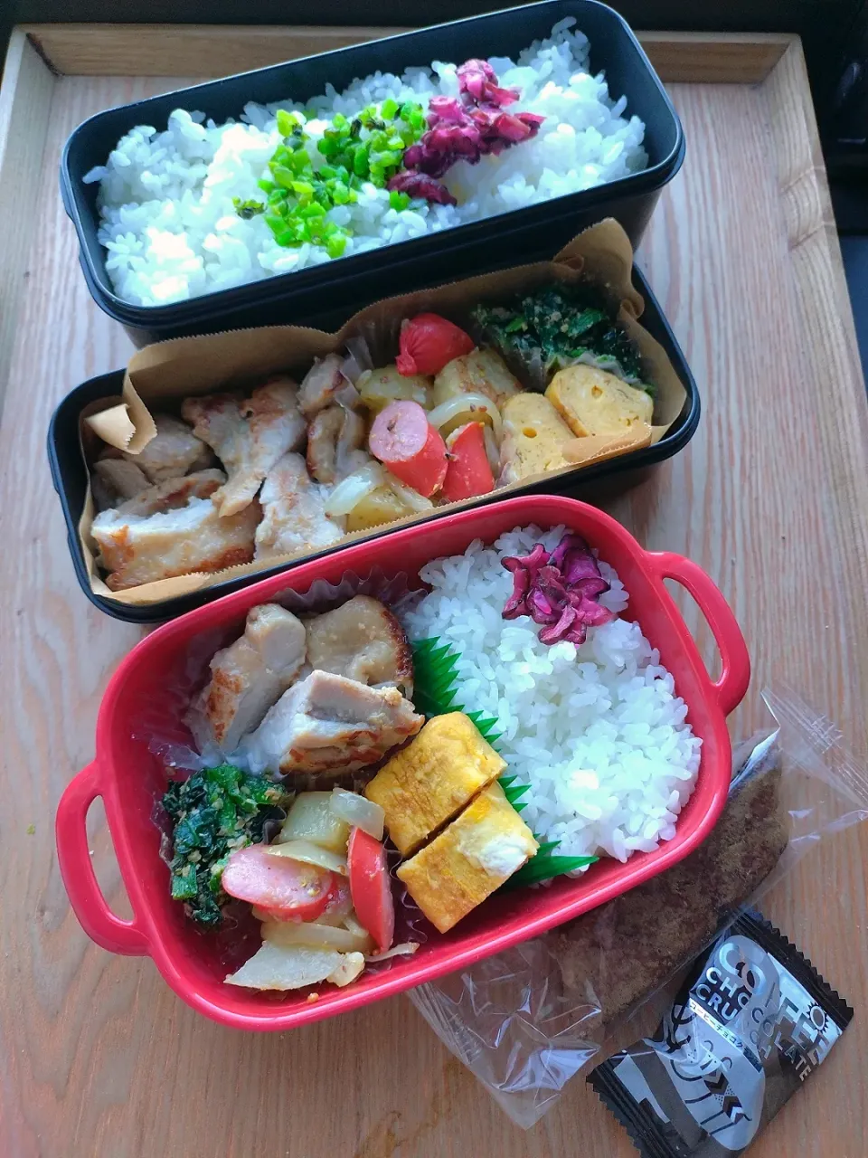 夫と娘のお弁当|みわさん