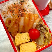 鶏肉と玉ねぎの甘辛コチュジャン炒め弁当|ぽんさん