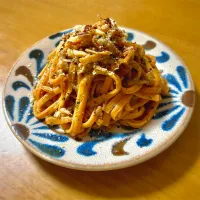 仏産トマトパスタのツナペペロンチーノ|deekay71さん