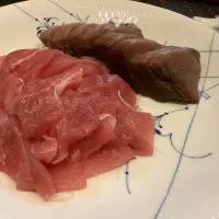 カツオとマグロのお刺身🐟😋| アライさんさん