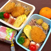 栗ご飯とコロッケ弁当|R☆Mさん