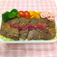 焼肉弁当♥|みちゅあしさん