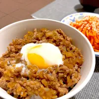 温玉そぼろ丼！|きなこさん