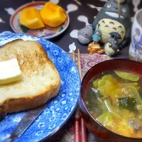 朝食のトースト&お味噌汁|イリヤさん