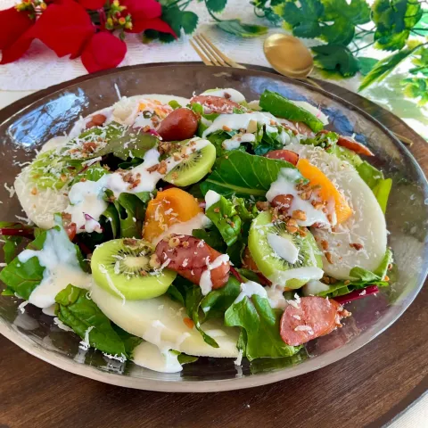 「カリカリ４種のナッツ」を使ってみたSnapdishの料理・レシピ写真:フルーツ☆シーザーサラダ