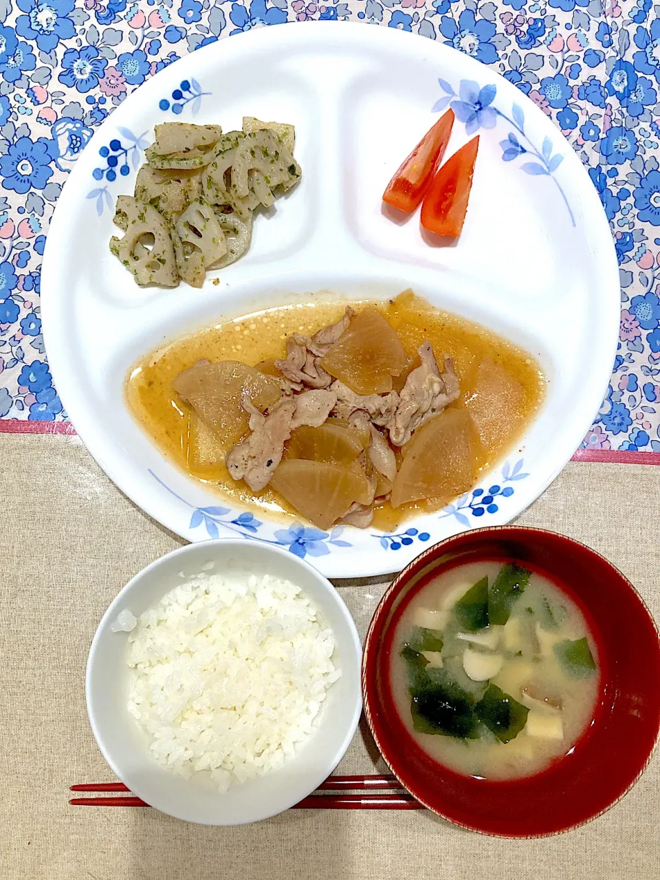 豚バラ大根とレンコン青のり炒め|おしゃべり献立さん