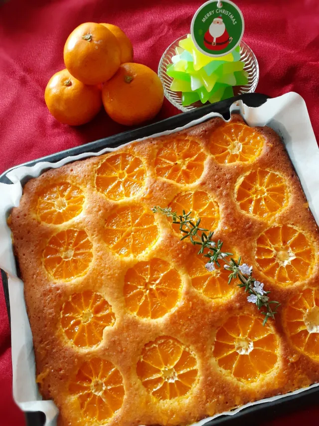 Snapdishの料理・レシピ写真:出荷出来ない傷つき🍊でみかんケーキです🤗｜旬を食べよう！みかん活用大辞典