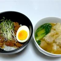 旨トロ角煮丼と海老ワンタンスープ| ＥMＩさん