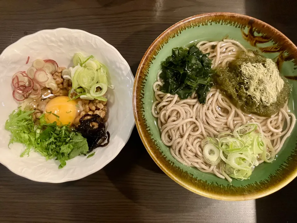 昆布そば(天然だし)、納豆卵|tatsuponさん