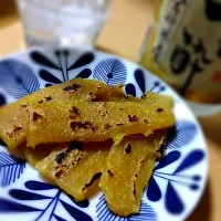 鹿島土産の干し芋で一杯|おはぎさん