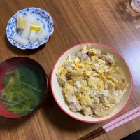 夜　下手くそ親子丼|みちくんさん