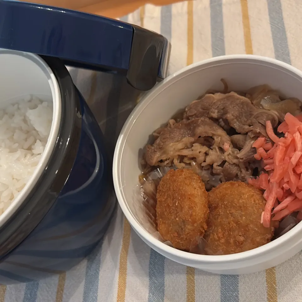 1202 牛丼　男子高校生弁当　寝坊しました！|Riieeさん