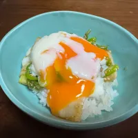 焼きネギの漬け丼温玉のせ|ハルのただ飯さん