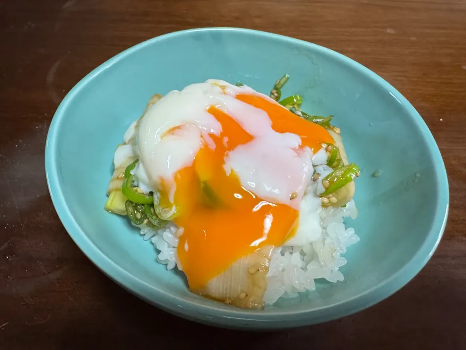 焼きネギの漬け丼温玉のせ|ハルのただ飯さん