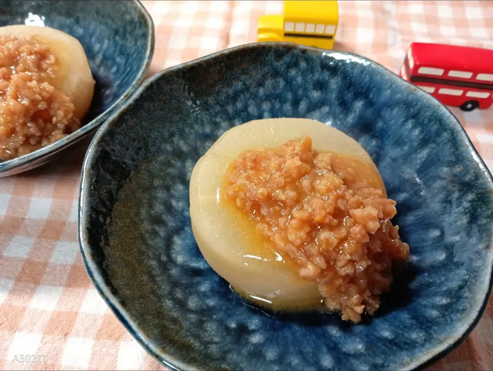 鶏ひき肉入りのふろふき大根|花ママさん