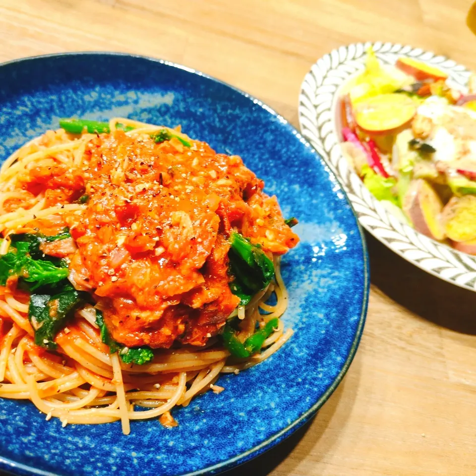 ツナと菜の花のパスタ|料理男子17歳さん