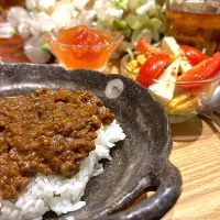 キーマカレーのお夕飯