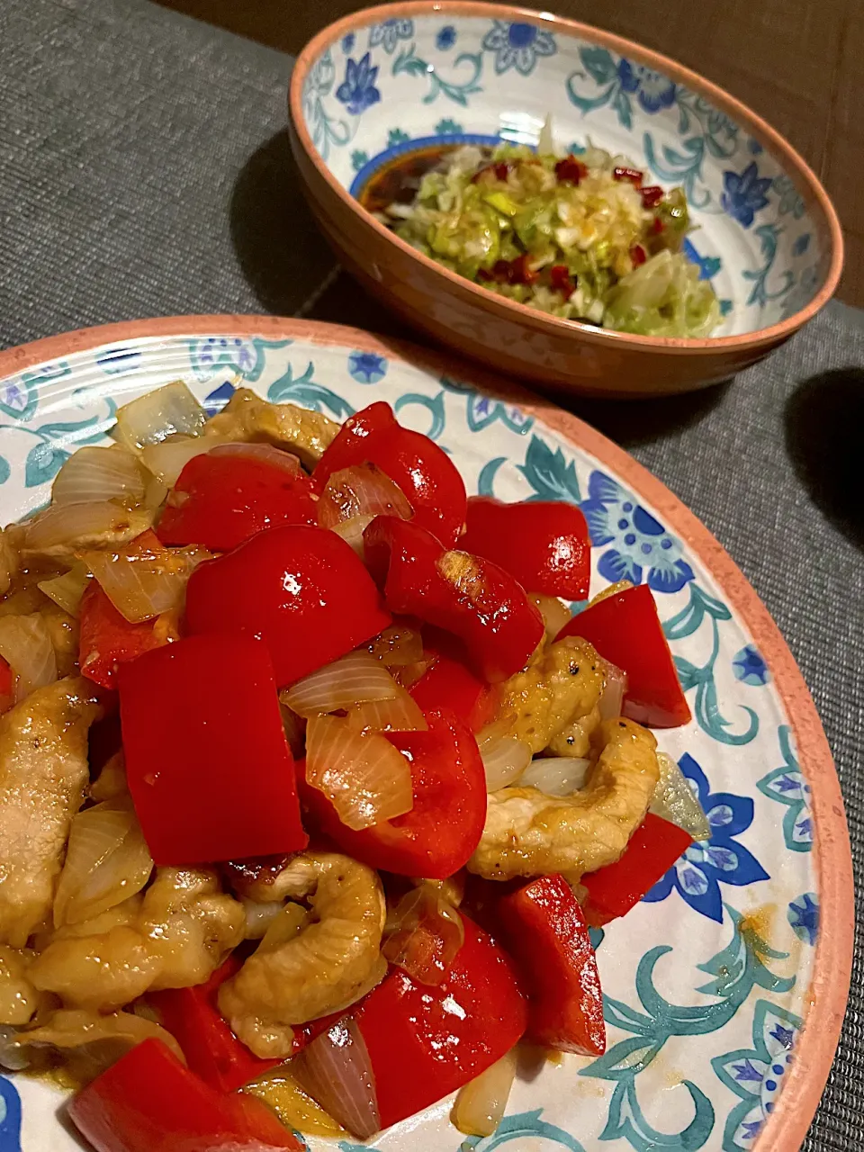 豚肉とパプリカの甘酢あんかけ|きなこさん