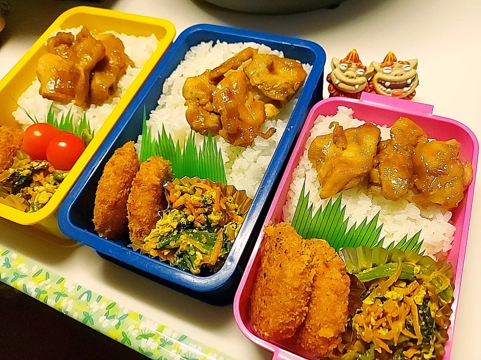 夫弁当､息子弁当､私弁当|みどりさん