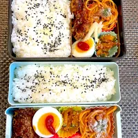 おっさん弁当　🎃　板東英二　パスタ🍝　カレーコロッケ　たくあん|ひげおやじさん