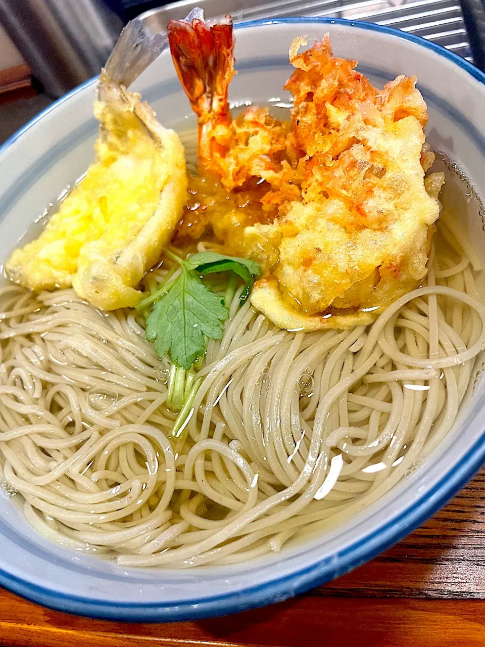 天麩羅蕎麦！海老かき揚げと鱚天。|Tomyさん