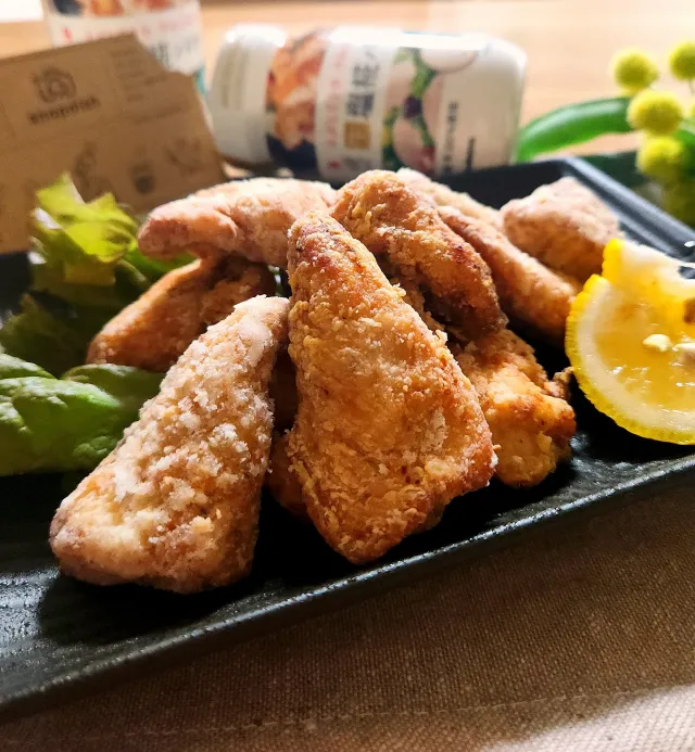 Snapdishの料理・レシピ写真:塩麹パウダーと柚子のササミ唐揚げ｜1月はゆずでカラダ休め♡美味しいゆず料理はいかが♪