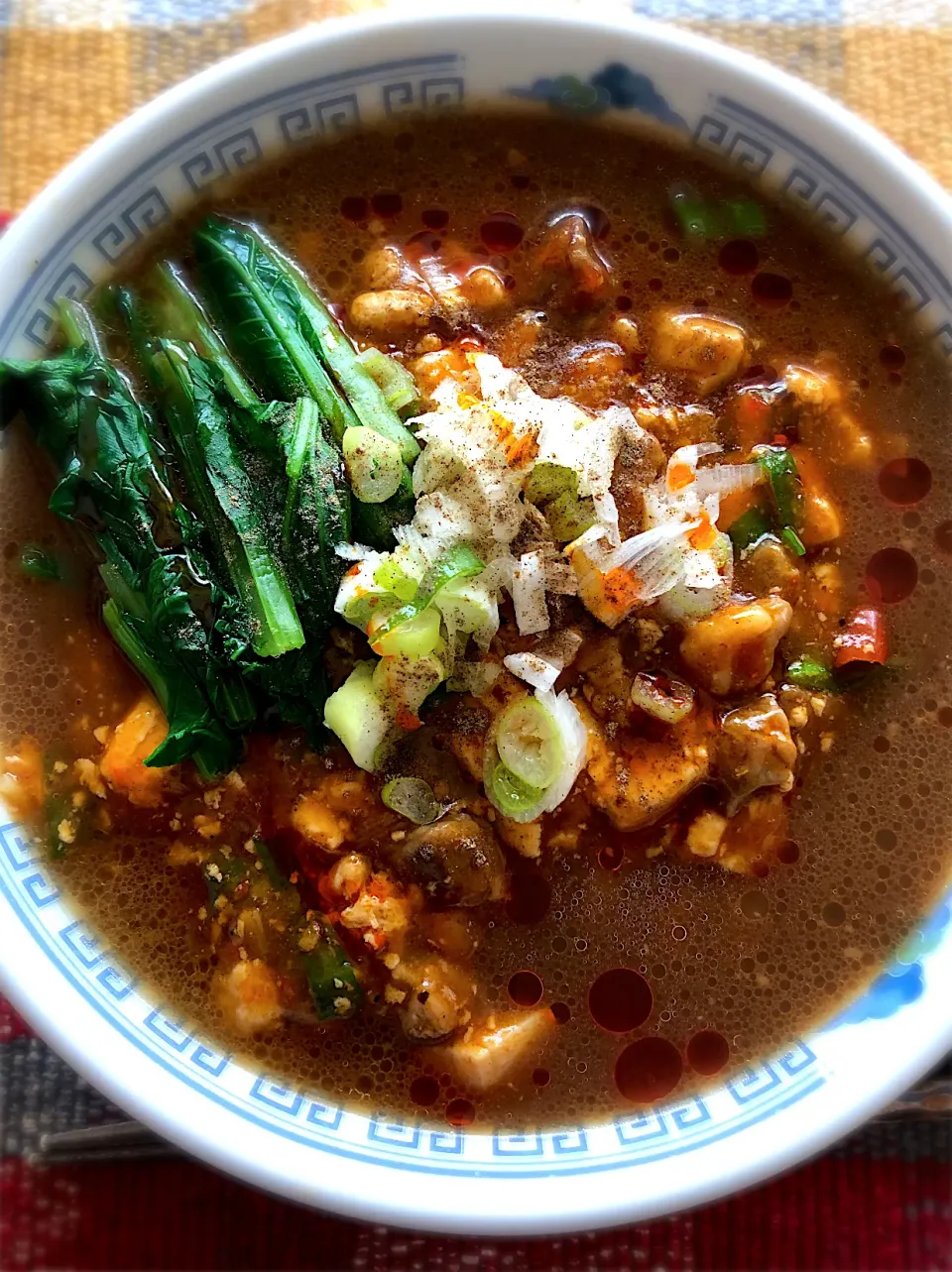 麻婆豆腐乗せ辛ラーメン🍜|Tina Tomoko😋さん