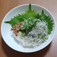 納豆しらす大葉丼|ナナさん