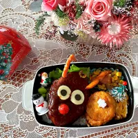 2024.12.4はトナカイのハンバーグ弁当🎄|makoさん