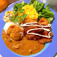 チキンカツカレーワンプレート🍛|HAMI69さん