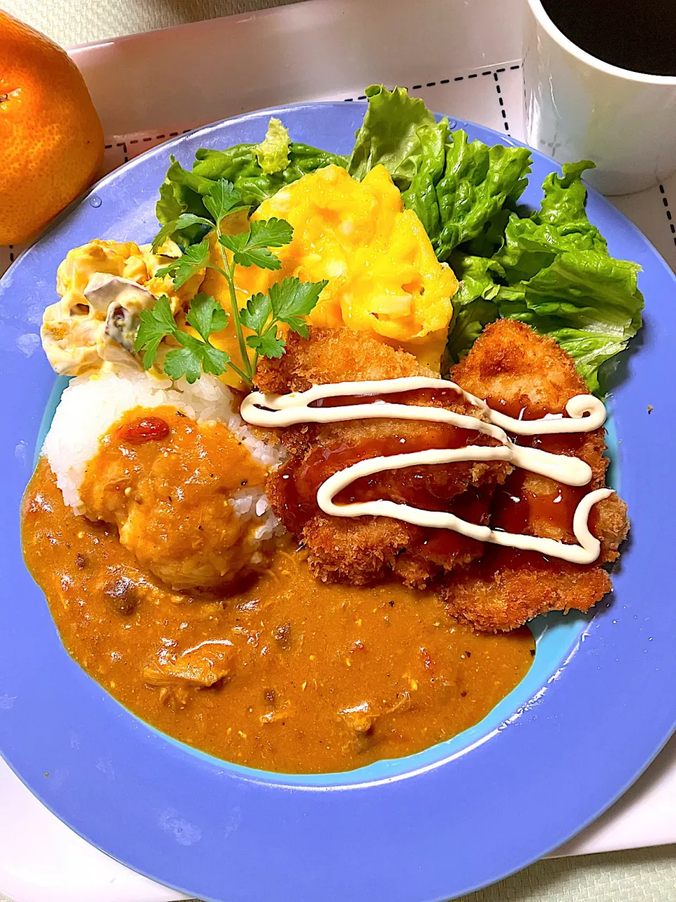 チキンカツカレーワンプレート🍛|HAMI69さん