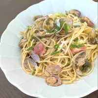 海苔とあさりのパスタ|じょうさん