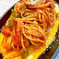 昭和レトロな鉄板ナポリタン🍝