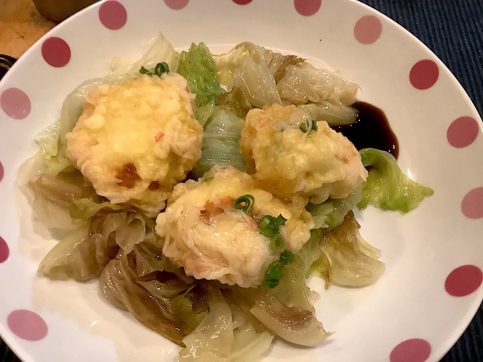 お豆腐と海老団子🦐😋|アライさんさん