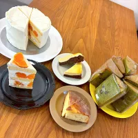 ✴︎みかんのショートケーキ✴︎チーズケーキとブラウニー✴︎柚子のウークエンド✴︎抹茶と大納言のシフォンケーキ