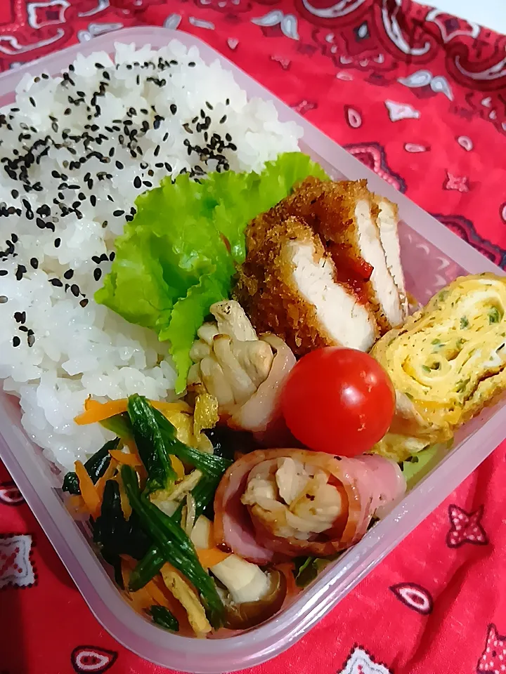 ほうれん草炒めささみフライ弁当|yayoi.Kさん