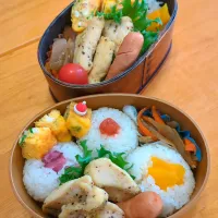 鶏肉の香草焼き弁当　おにぎりトリオ|さやかさん