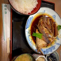 外食　鯛のかぶと煮のランチ|masaさん