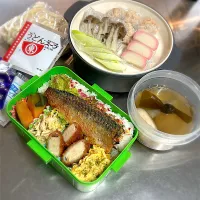 R6.12/5 ㈭  ·͜·♡つみれうどん&焼き鯖弁当👨🏻‍🍳|hamakoさん