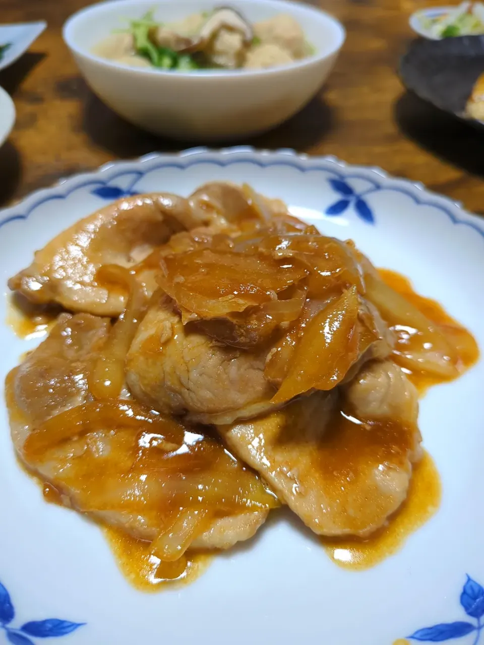 豚の生姜焼き。|闇夜の狸さん