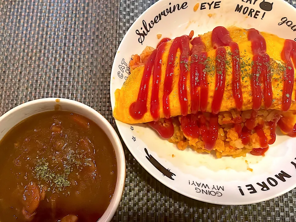 おっさんご飯　オムヤァース　ビーフシチュー|ひげおやじさん