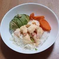 エビマヨアボカドにんじん丼|ナナさん