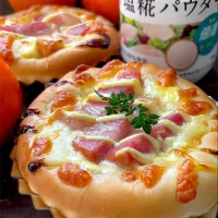 ベーコンチーズパンwith塩糀パウダー