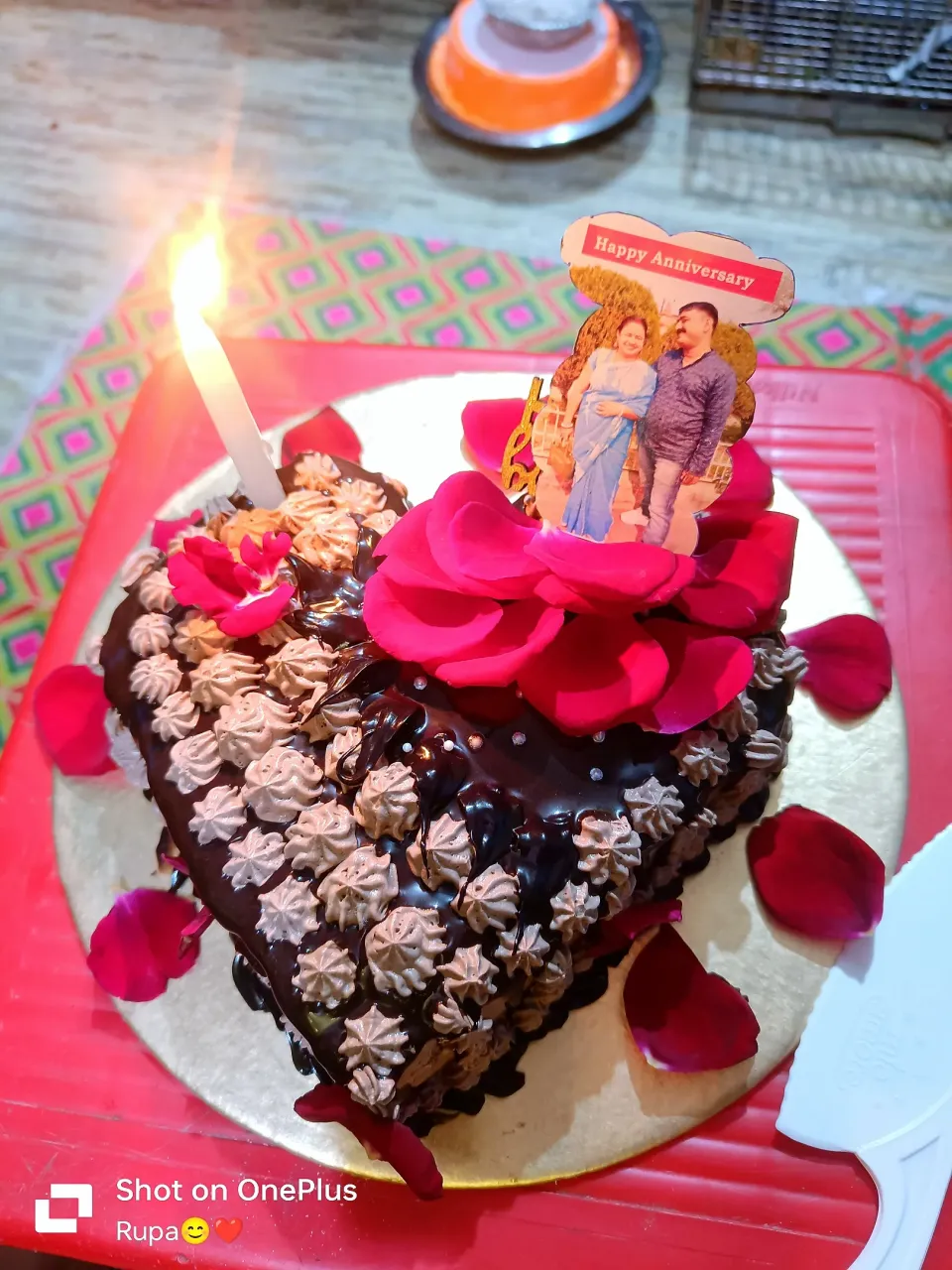 self-made cake for mom dad anniversary|RUPA SARKARさん