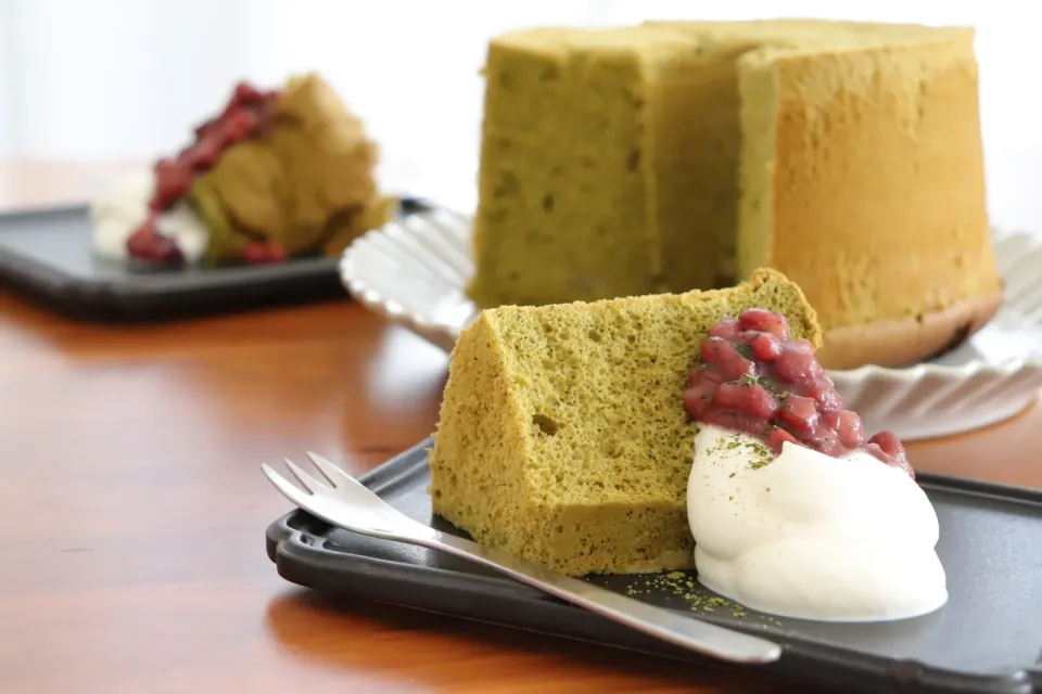 抹茶シフォンケーキ🍵|きみぷさん